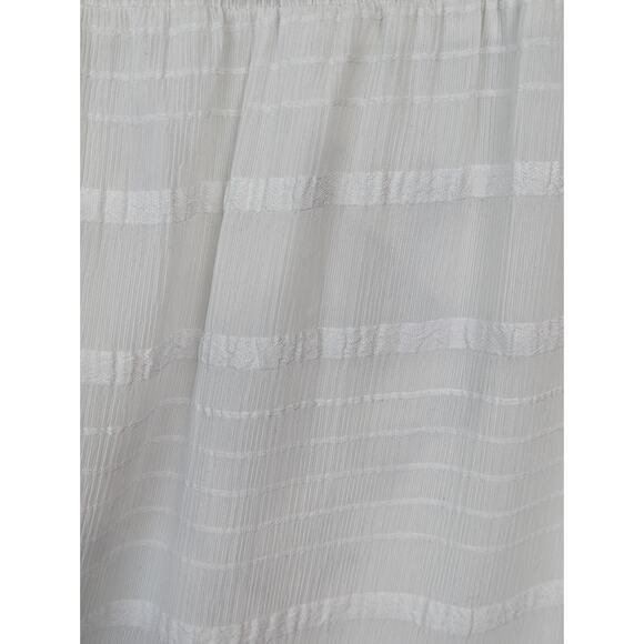 Avec Les Filles Dress Tonal Stripes Ruffles Spring Summer Romantic White Size 10 - Picture 7 of 13